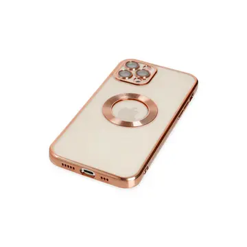 İphone 12 Pro Kılıf Slot Silikon - Rose Gold