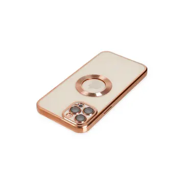 İphone 12 Pro Kılıf Slot Silikon - Rose Gold