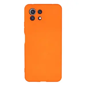 Xiaomi Mi 11 Lite Kılıf Nano İçi Kadife Silikon - Turuncu