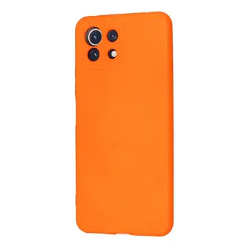 Xiaomi Mi 11 Lite Kılıf Nano İçi Kadife Silikon - Turuncu