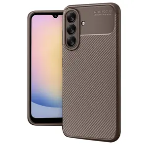 Samsung Galaxy A17 5g Auto Focus Karbon Kapak - Kahverengi