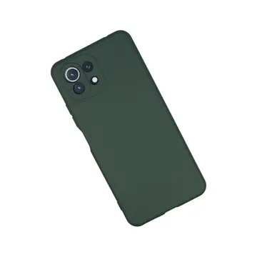 Xiaomi Mi 11 Lite Kılıf Nano İçi Kadife Silikon - Koyu Yeşil