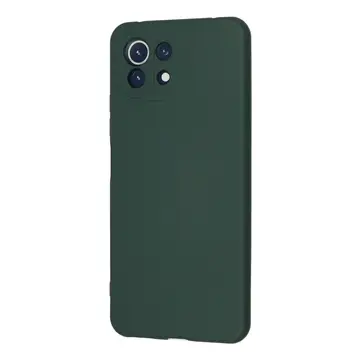 Xiaomi Mi 11 Lite Kılıf Nano İçi Kadife Silikon - Koyu Yeşil