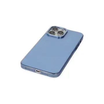 İphone 14 Pro Kılıf Anka Pc Sert Metal Kapak - Mavi