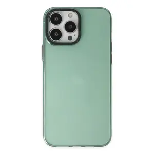 İphone 14 Pro Kılıf Anka Pc Sert Metal Kapak - Yeşil