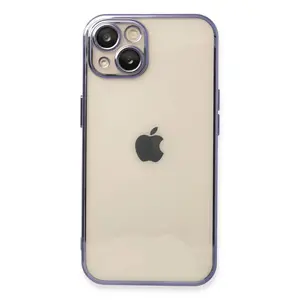 İphone 14 Kılıf Razer Lensli Silikon - Mor