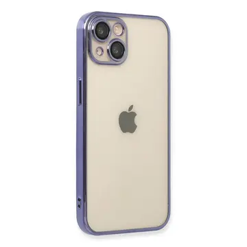 İphone 14 Kılıf Razer Lensli Silikon - Mor