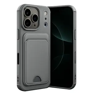 İphone 17 Pro Max Kelvin Kartvizitli Silikon - Gri