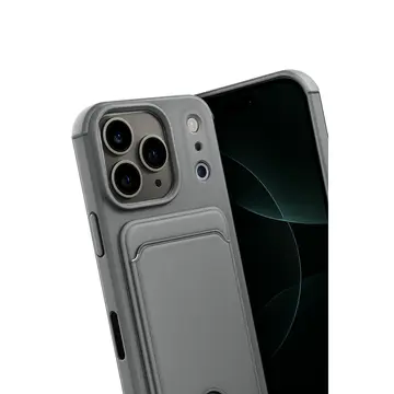 İphone 17 Pro Max Kelvin Kartvizitli Silikon - Gri