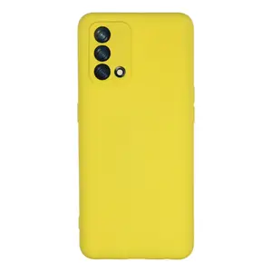 Oppo A74 4g Kılıf Nano İçi Kadife Silikon - Sarı