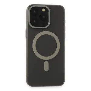 İphone 15 Pro Max Kılıf Lodos Magneticsafe Mat Kapak - Titan Gri