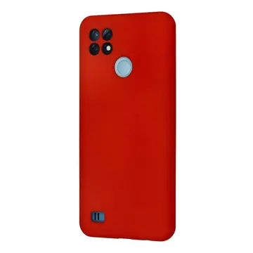 Realme C21 Kılıf Nano İçi Kadife Silikon - Kırmızı