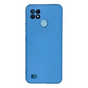 Realme C21 Kılıf Nano İçi Kadife Silikon - Mavi