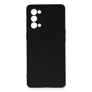 Oppo Reno 5 Kılıf Nano İçi Kadife Silikon - Siyah