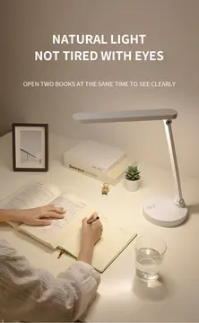 Şarjlı 40 Led Çalışma Okuma Işığı Kademeli Masa Lambası Ayarlanabilir Renk Tonu Ve Parlaklık