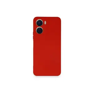 Vivo Y16 Kılıf Nano İçi Kadife Silikon - Kırmızı