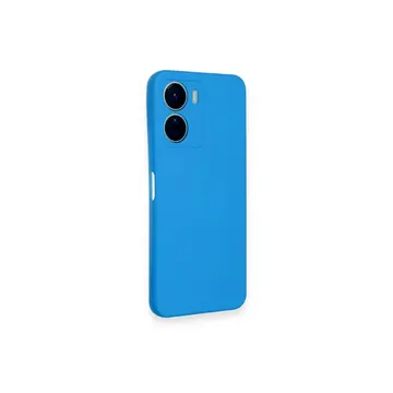 Vivo Y16 Kılıf Nano İçi Kadife Silikon - Mavi