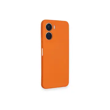 Vivo Y16 Kılıf Nano İçi Kadife Silikon - Turuncu
