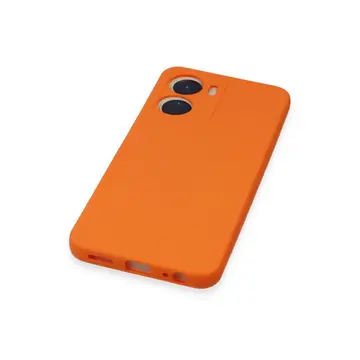 Vivo Y16 Kılıf Nano İçi Kadife Silikon - Turuncu