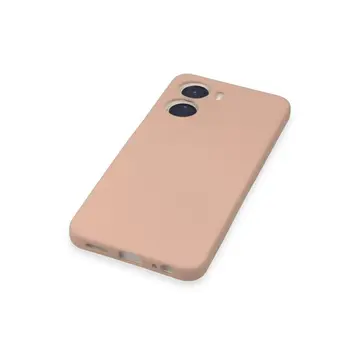 Vivo Y16 Kılıf Nano İçi Kadife Silikon - Pudra