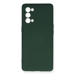 Oppo Reno 5 Pro Kılıf Nano İçi Kadife Silikon - Koyu Yeşil
