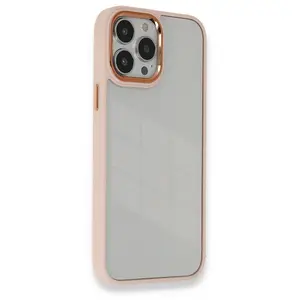 İphone 14 Pro Max Kılıf Dora Kapak - Pudra