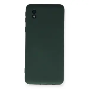 Samsung Galaxy A01 Core Kılıf Nano İçi Kadife Silikon - Koyu Yeşil