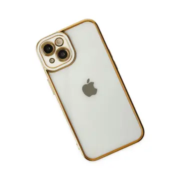 İphone 14 Plus Kılıf Liva Lens Silikon - Beyaz