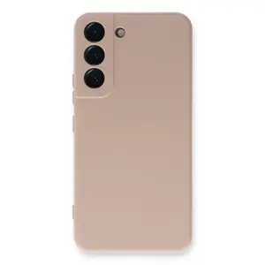 Samsung Galaxy S23 Plus Kılıf Nano İçi Kadife Silikon - Pudra