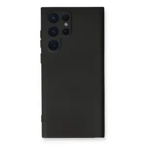 Samsung Galaxy S23 Ultra Kılıf Nano İçi Kadife Silikon - Siyah