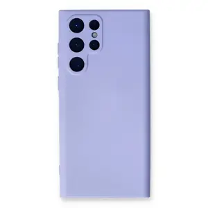 Samsung Galaxy S23 Ultra Kılıf Nano İçi Kadife Silikon - Lila