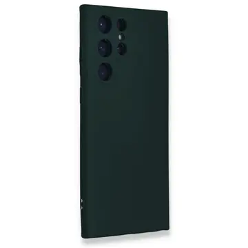Samsung Galaxy S23 Ultra Kılıf Nano İçi Kadife Silikon - Koyu Yeşil