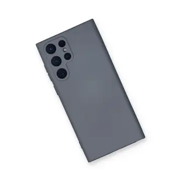 Samsung Galaxy S23 Ultra Kılıf Nano İçi Kadife Silikon - Gri