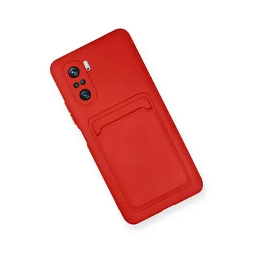 Xiaomi Mi 11i Kılıf Kelvin Kartvizitli Silikon - Kırmızı