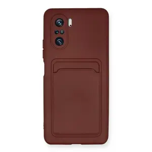 Xiaomi Mi 11i Kılıf Kelvin Kartvizitli Silikon - Bordo