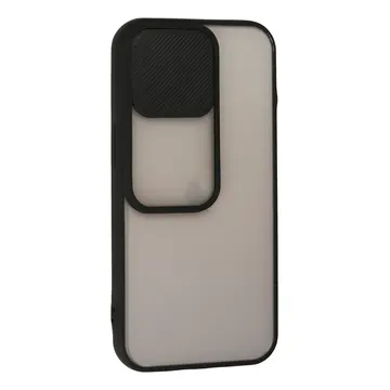İphone 13 Pro Kılıf Palm Buzlu Kamera Sürgülü Silikon - Siyah