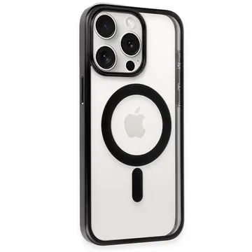 İphone 15 Pro Max Kılıf Erozi Magsafe Kapak - Siyah