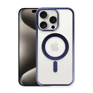 İphone 15 Pro Max Kılıf Erozi Magsafe Kapak - Lacivert