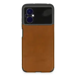 Xiaomi Poco M5 Kılıf Loop Deri Silikon - Kahverengi