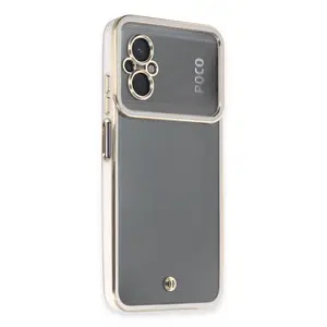 Xiaomi Poco M5 Kılıf Liva Lens Silikon - Beyaz