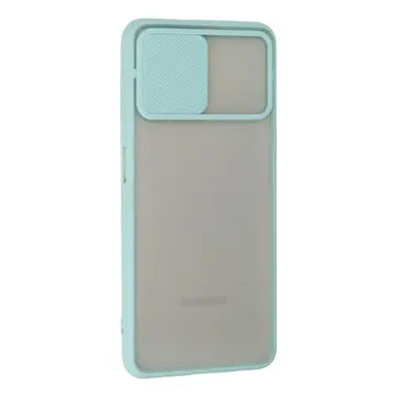 Samsung Galaxy A22 Kılıf Palm Buzlu Kamera Sürgülü Silikon - Turkuaz