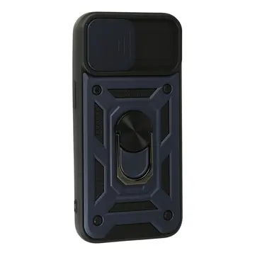 İphone 13 Kılıf Pars Lens Yüzüklü Silikon - Lacivert