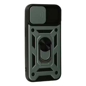 İphone 13 Kılıf Pars Lens Yüzüklü Silikon - Yeşil