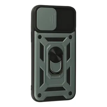 İphone 13 Pro Kılıf Pars Lens Yüzüklü Silikon - Yeşil