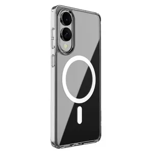 Samsung Galaxy S25 Edge Kılıf Magneticsafe Şeffaf Silikon - Şeffaf