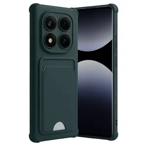 Xiaomi Redmi Note 14 Pro Plus Kelvin Kartvizitli Silikon - Koyu Yeşil