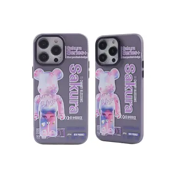 İphone 13 Pro Kılıf Prada Desenli Kapak - Prada Mor - 1