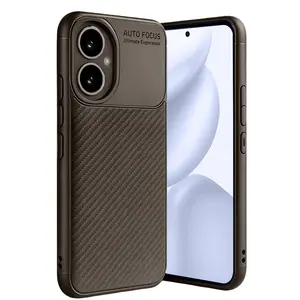 Honor 400 Kılıf Auto Focus Karbon Kapak - Kahverengi