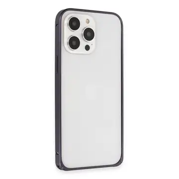 Joko  İphone 14 Pro Kılıf Metal Bumper Magneticsafe Kapak - Derin Mor