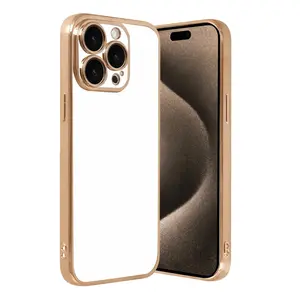 İphone 15 Pro Max Razer Lensli Silikon - Gold